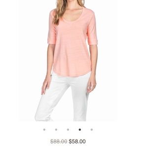 Lilla P 3/4 sleeve tee in color of melon. NWT